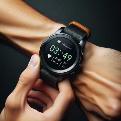 GreenSync Smartwatch worn on a wrist